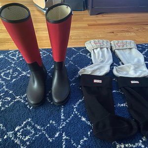 Hunter Bessy Rain Boot with Hunter Socks